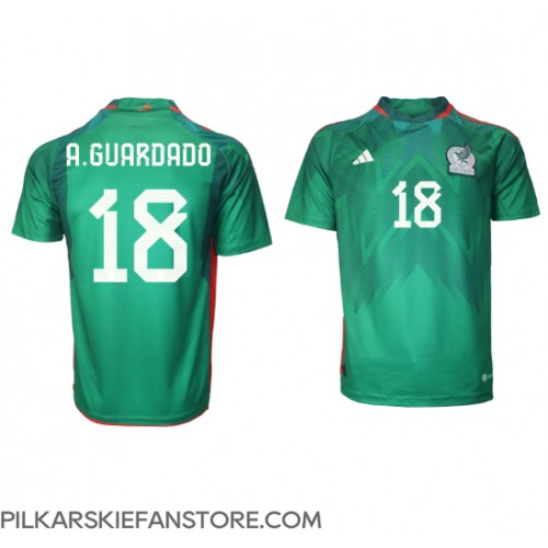 Tanie Strój piłkarski Meksyk Andres Guardado #18 Koszulka Podstawowej MŚ 2022 Krótkie Rękawy